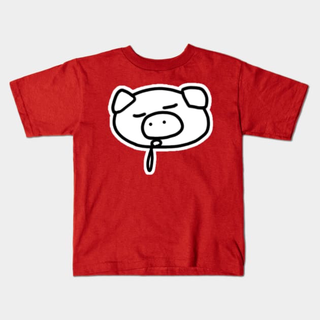 Sleeping Boo the kawaii pig. Kids T-Shirt by anothercoffee